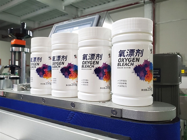 圆瓶氧漂剂贴标